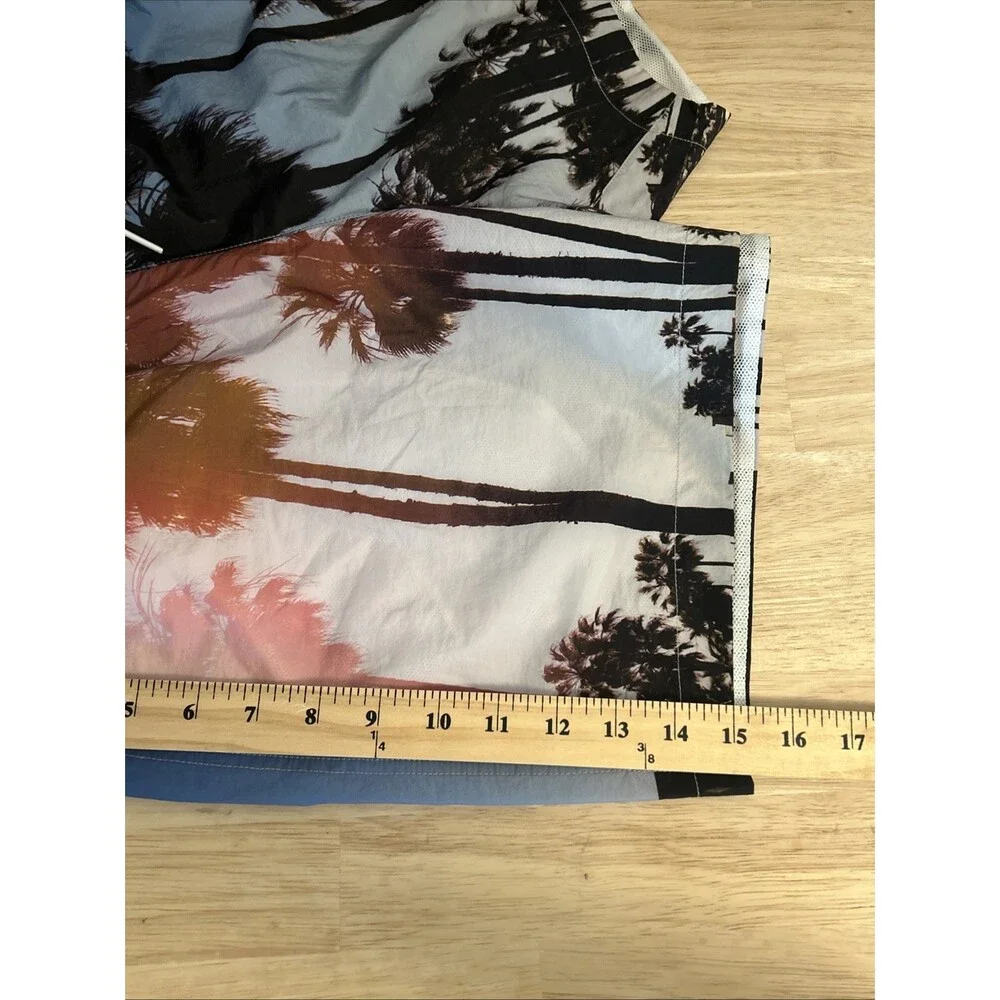 NWT Champion Swim Shorts Palm Tree Print Men's Medium 5
